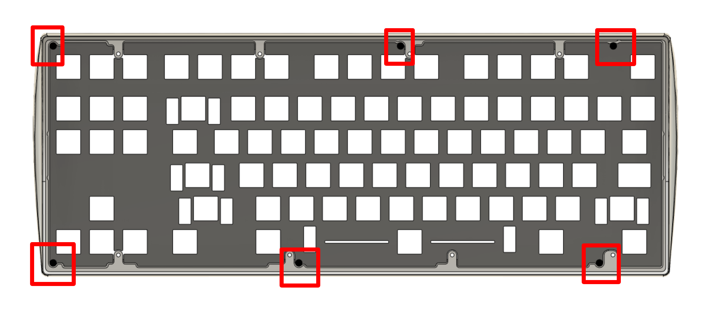 Plate screw locations