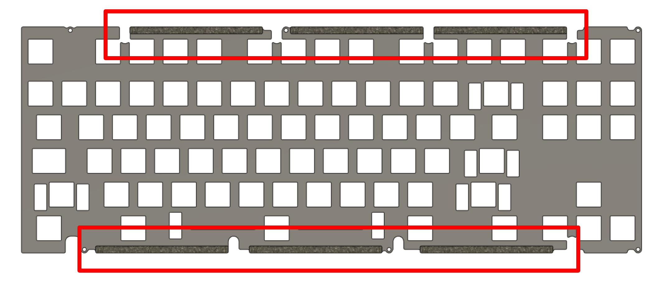 Gasket locations