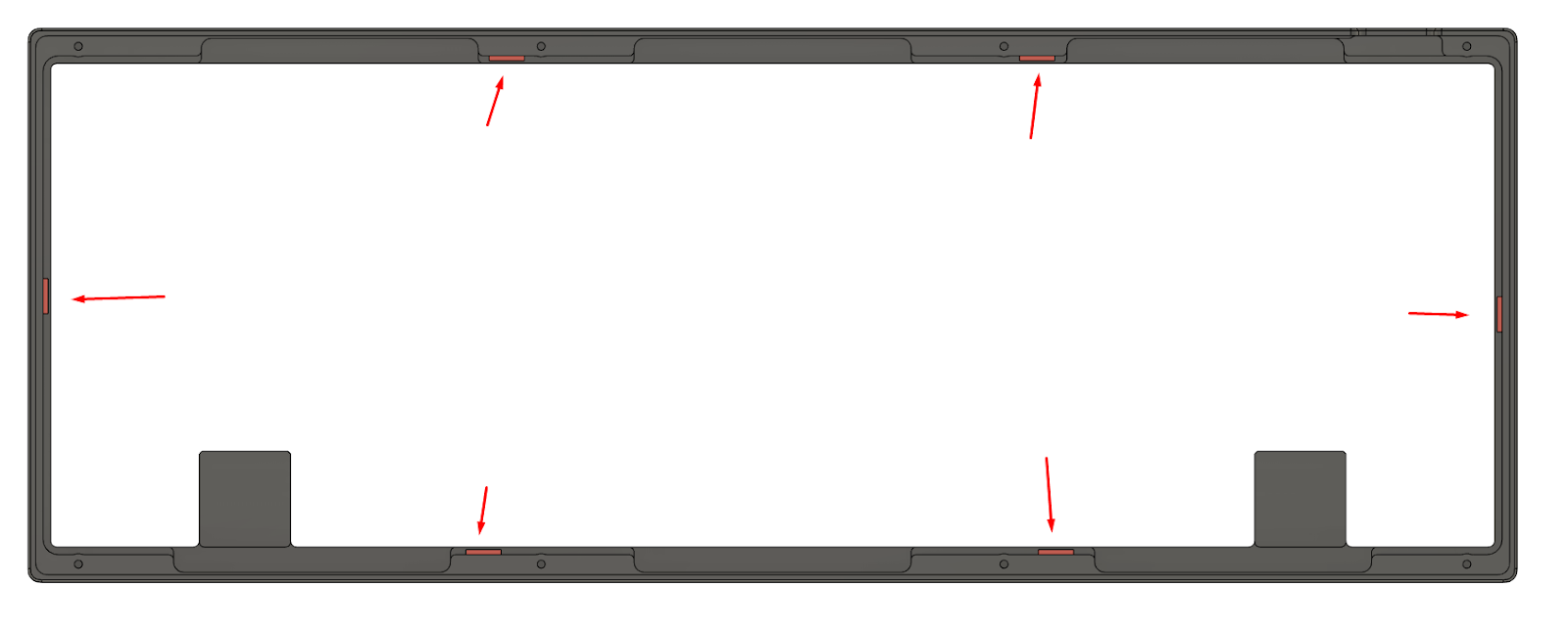 Vertical gasket locations