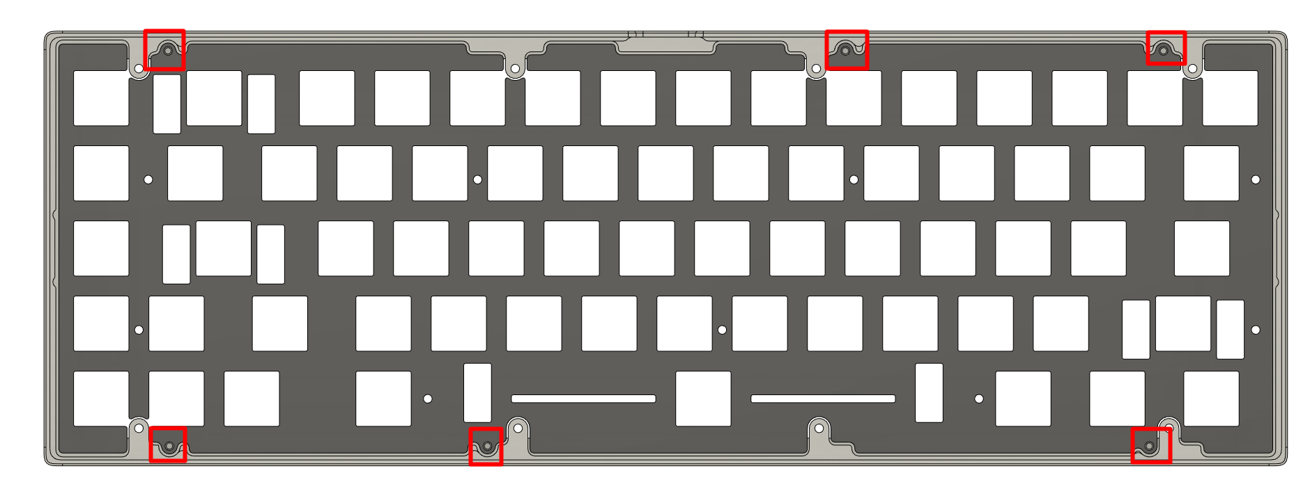 Plate screw locations