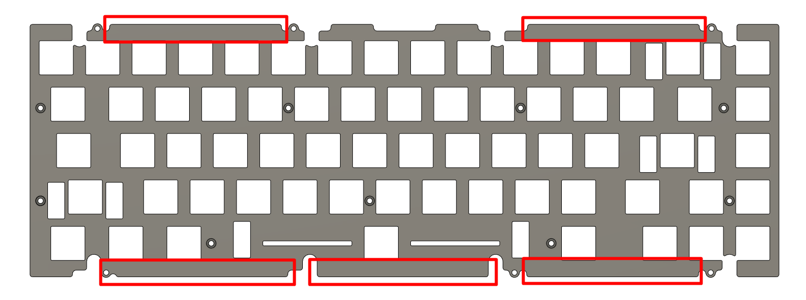 Gasket locations