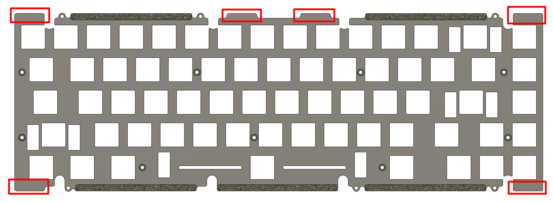 Short gasket locations